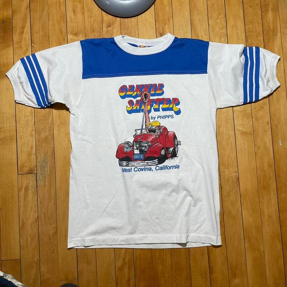 Vintage Genuine Shifter Ringer T Shirt Hot Rod Graphic Alore Tag L